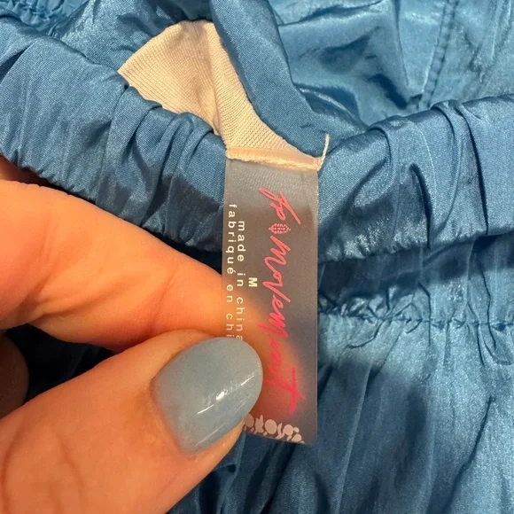 Blue Metallic Free People Shorts - Picture 2 of 4